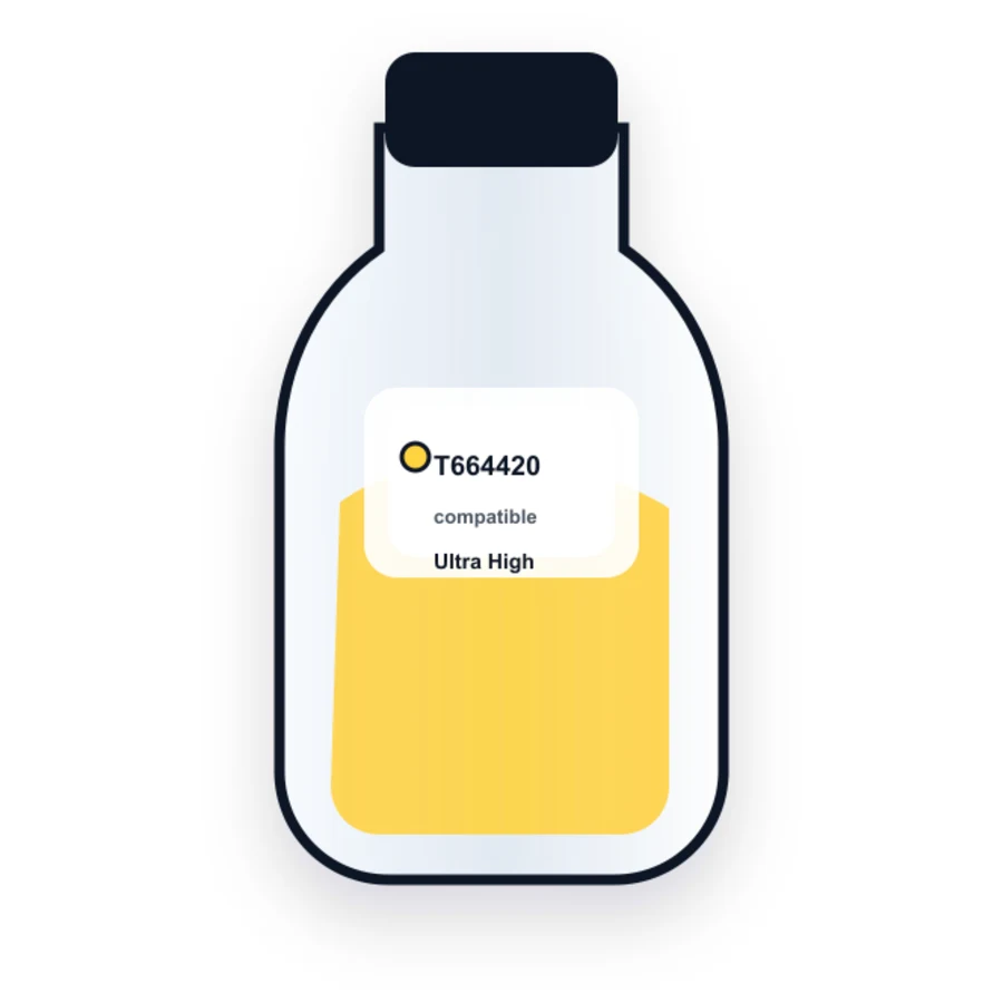 Epson 664 Yellow Ink Bottle compatible ink bottle
