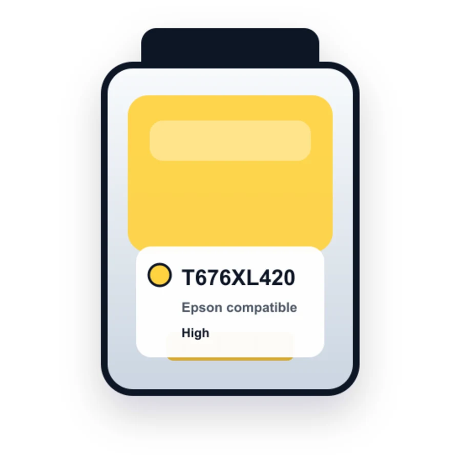 Epson T676XL420 Yellow compatible ink