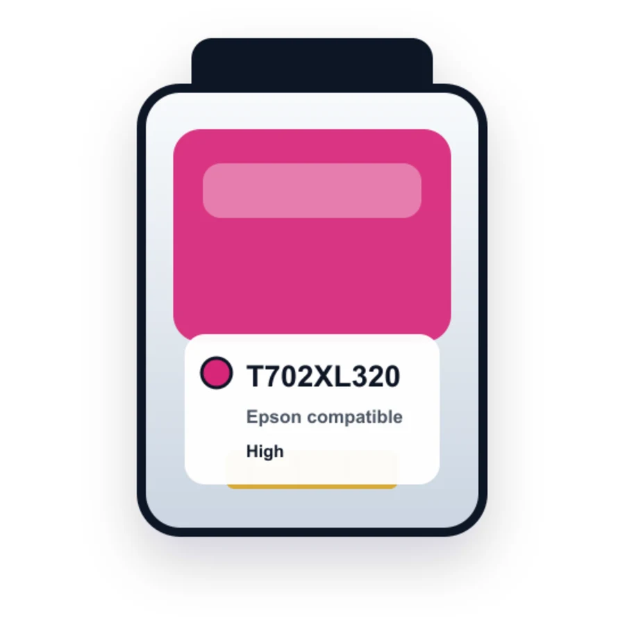Epson T702XL320 Magenta compatible ink
