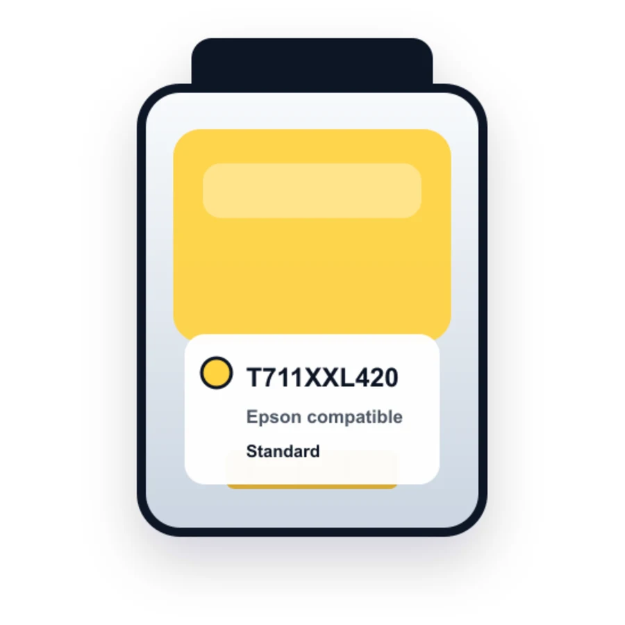 Epson T711XXL420 Yellow compatible ink