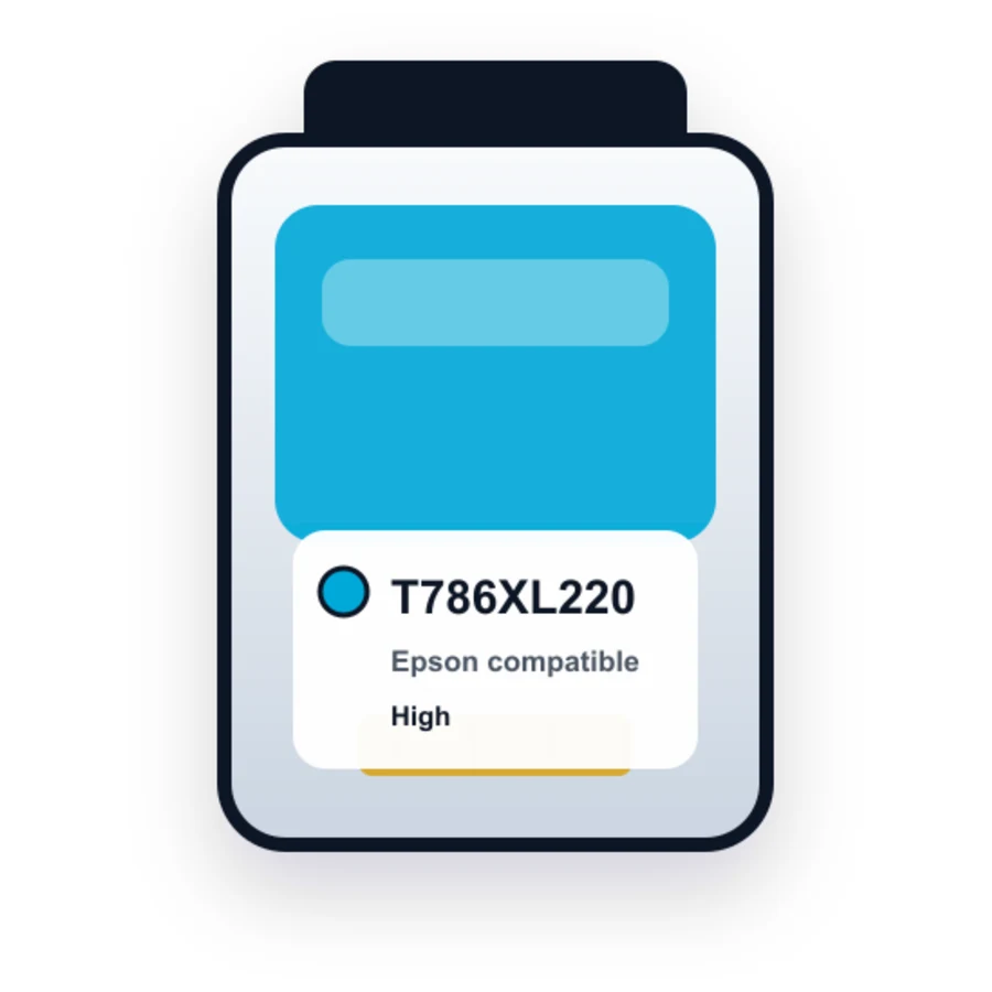 Epson T786XL220 Cyan compatible ink