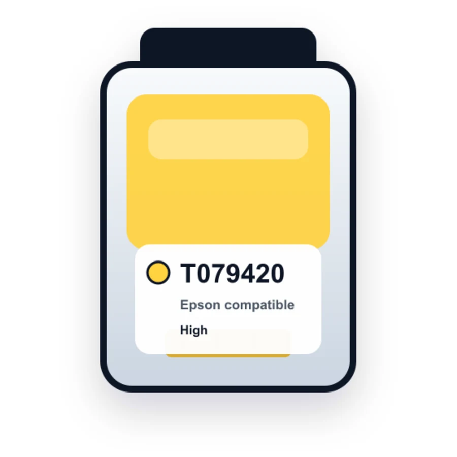 Epson T0794 T079420 Yellow compatible ink