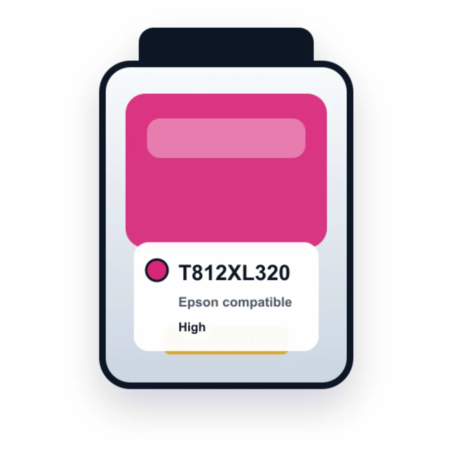 Epson T812XL T812XL320 Magenta compatible ink