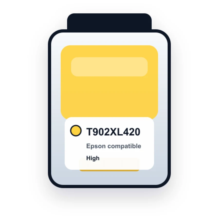 Epson T902XL420 Yellow compatible ink