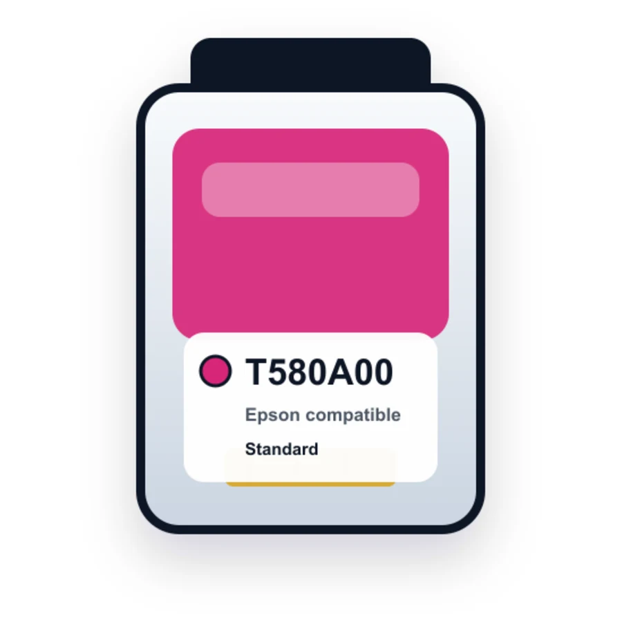 Remanufactured Epson T580A Vivid Magenta Ink Cartridge - T580A00 compatible ink