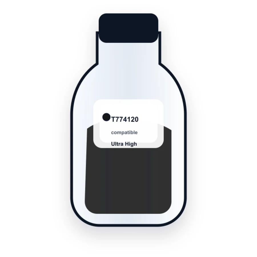 Epson 774 Ink Refill Bottle - T774120 Black - Ultra High Yield compatible ink bottle