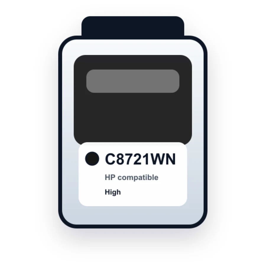 HP C8721WN Black compatible ink