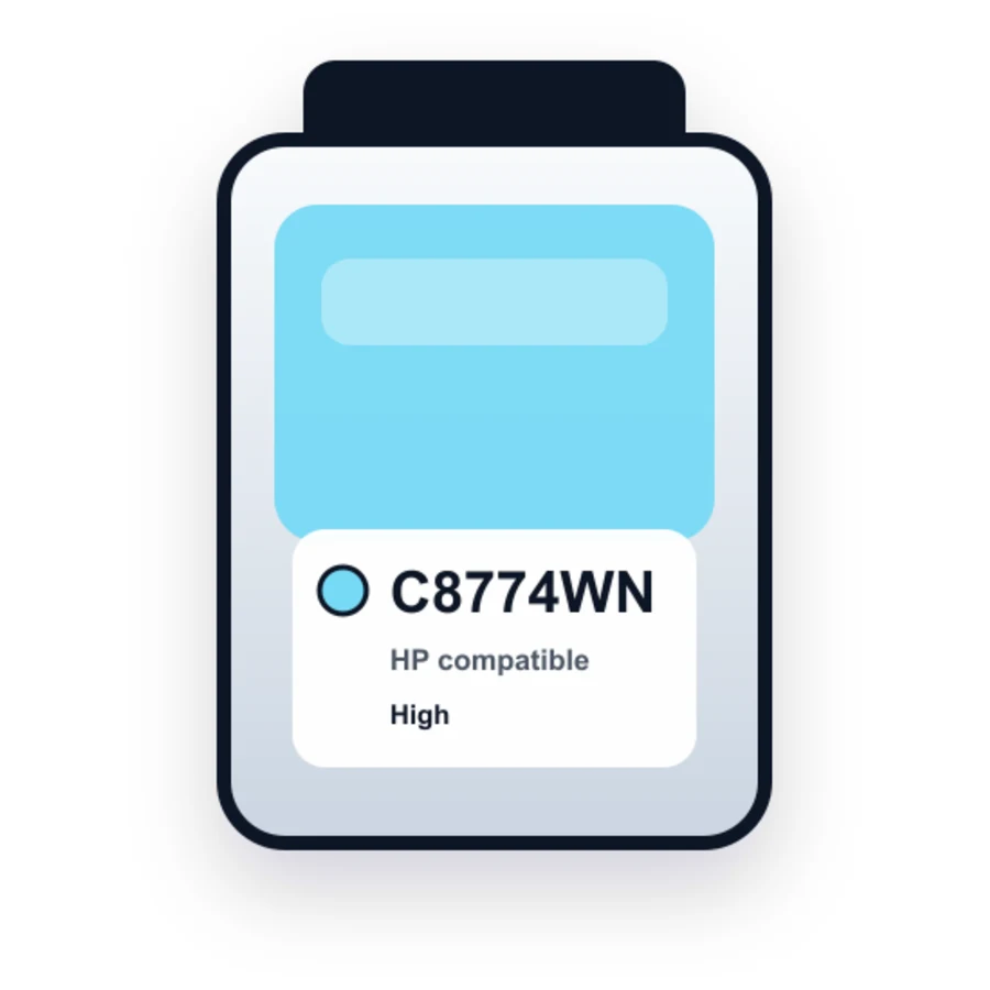 HP C8774WN Light Cyan compatible ink