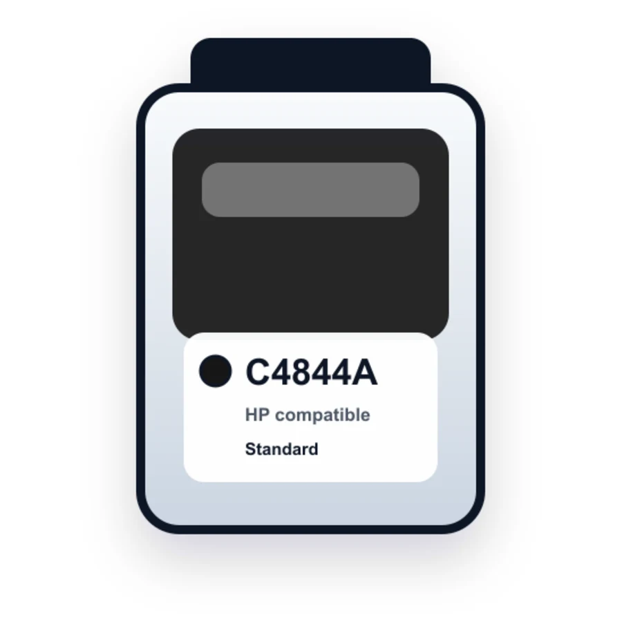 HP C4844A Black compatible ink