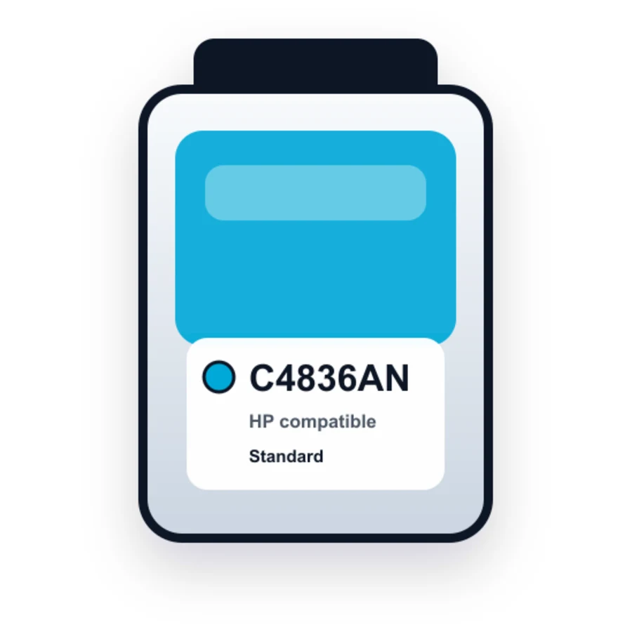 HP C4836AN Cyan compatible ink