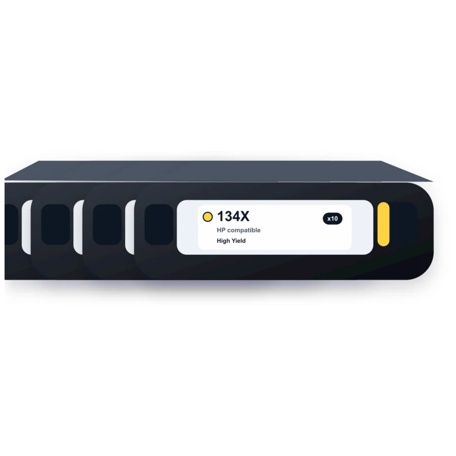 Replacement HP W1340X Black Toner Cartridges 10-Pack - HP 134X - High Yield compatible toner