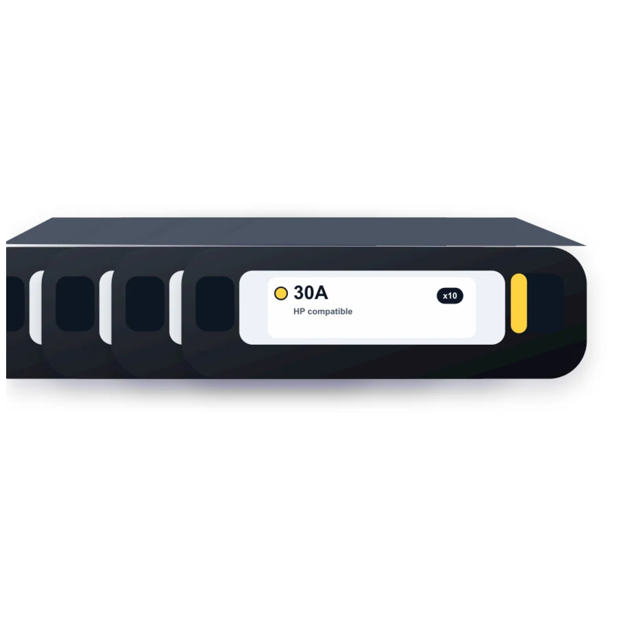Replacement HP 30A Black Toner Cartridges 10-Pack - CF230A compatible toner