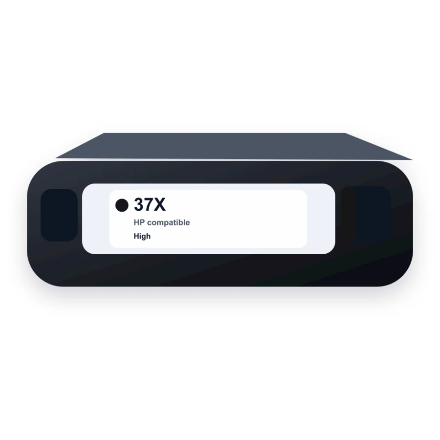 Replacement HP 37X MICR Toner Cartridge - CF237X Black - High Yield compatible toner