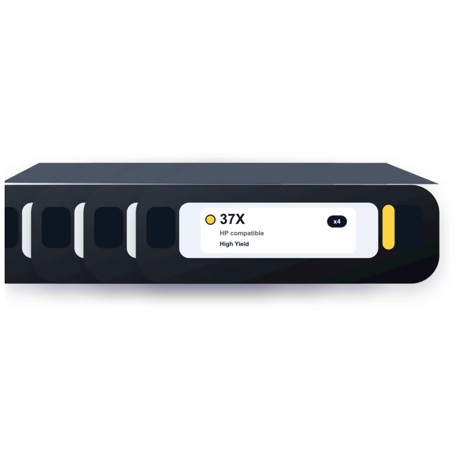 Replacement HP CF237X Black Toner Cartridges 4-Pack - HP 37A - High Yield compatible toner