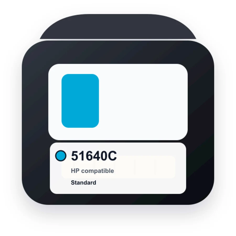 HP 51640C Cyan compatible ink