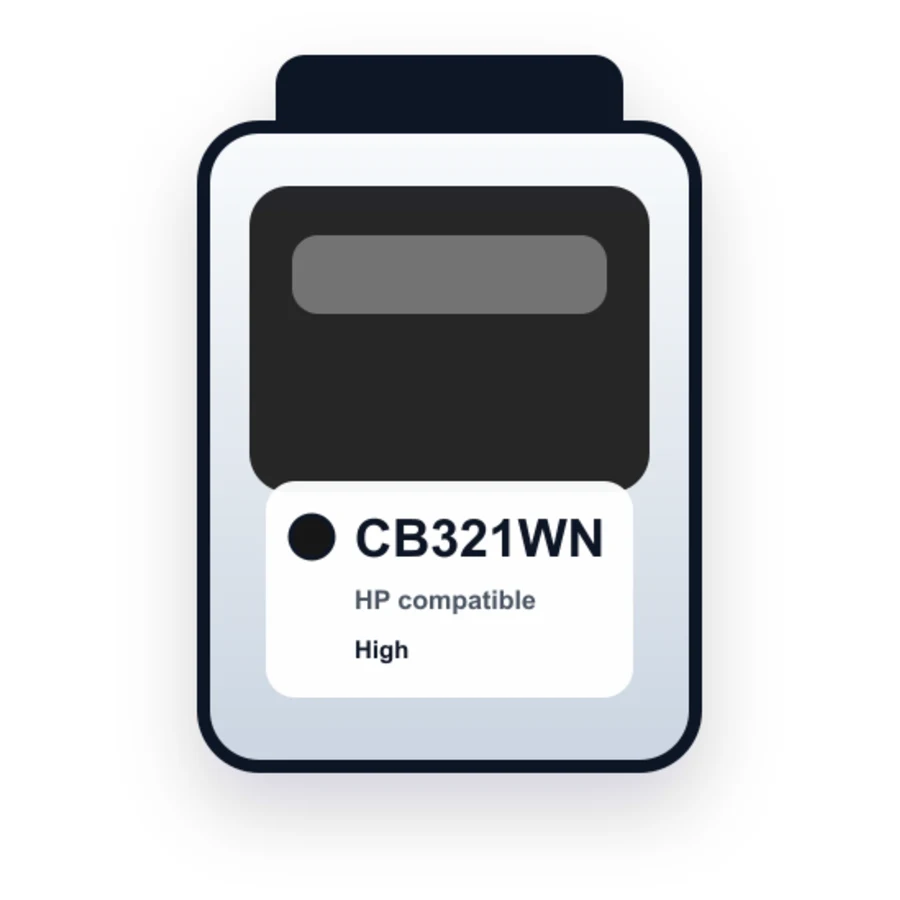 HP CB321WN Black compatible ink