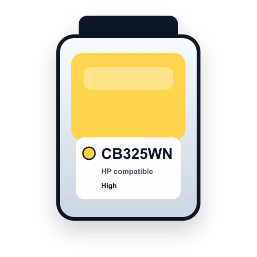 HP CB325WN Yellow compatible ink