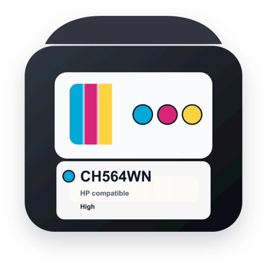 HP CH564WN Color compatible ink