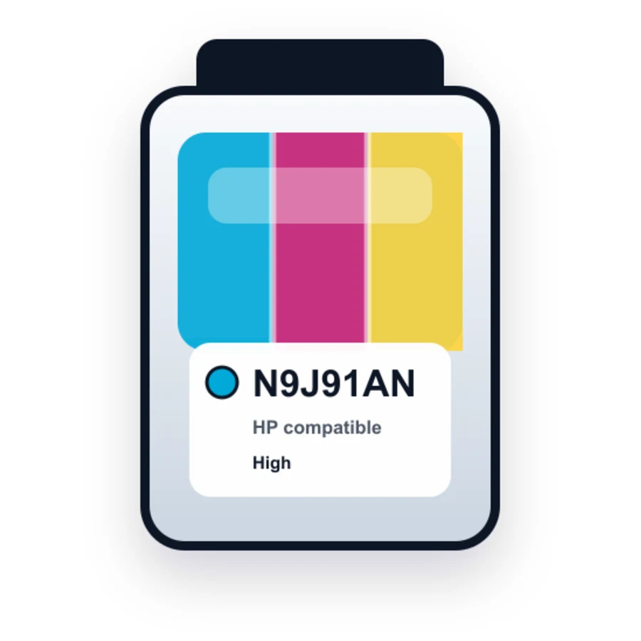 HP N9J91AN Color compatible ink