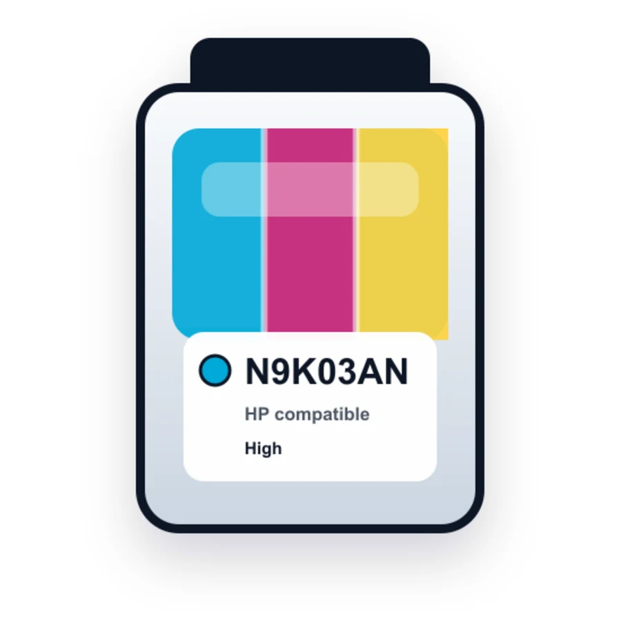 HP N9K03AN Color compatible ink
