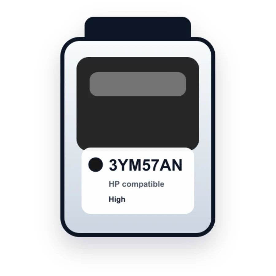 HP 3YM57AN Black compatible ink