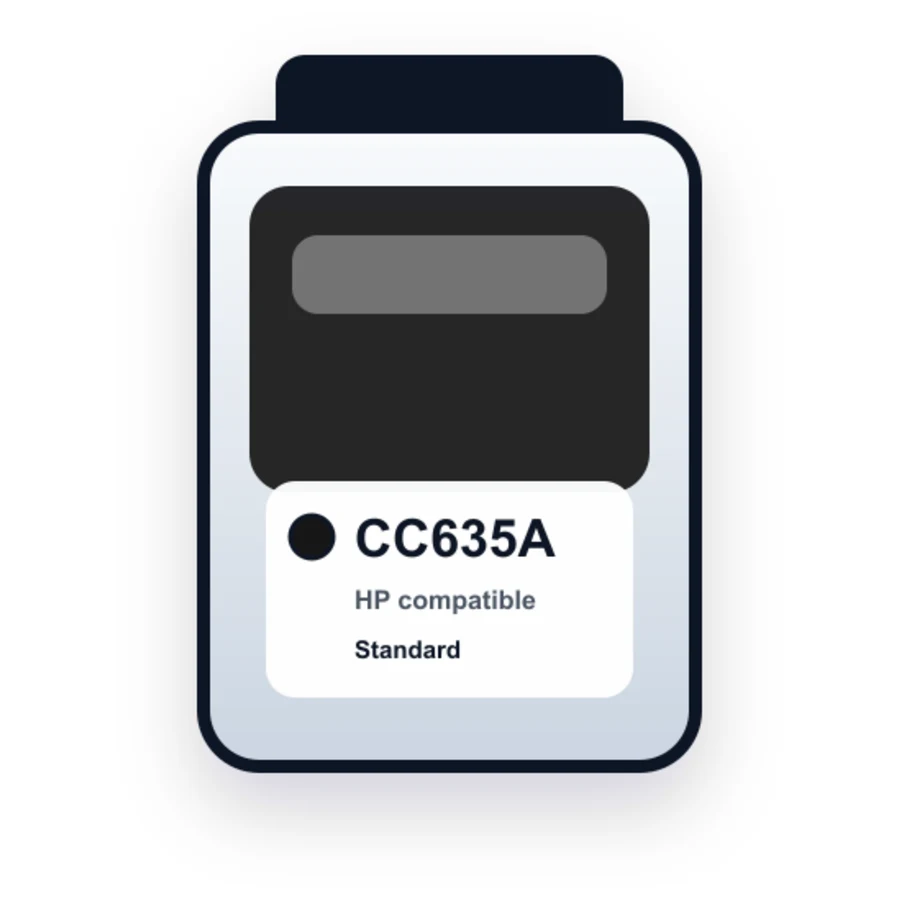 HP 701 Ink Cartridge Replacement - CC635A - Black compatible ink