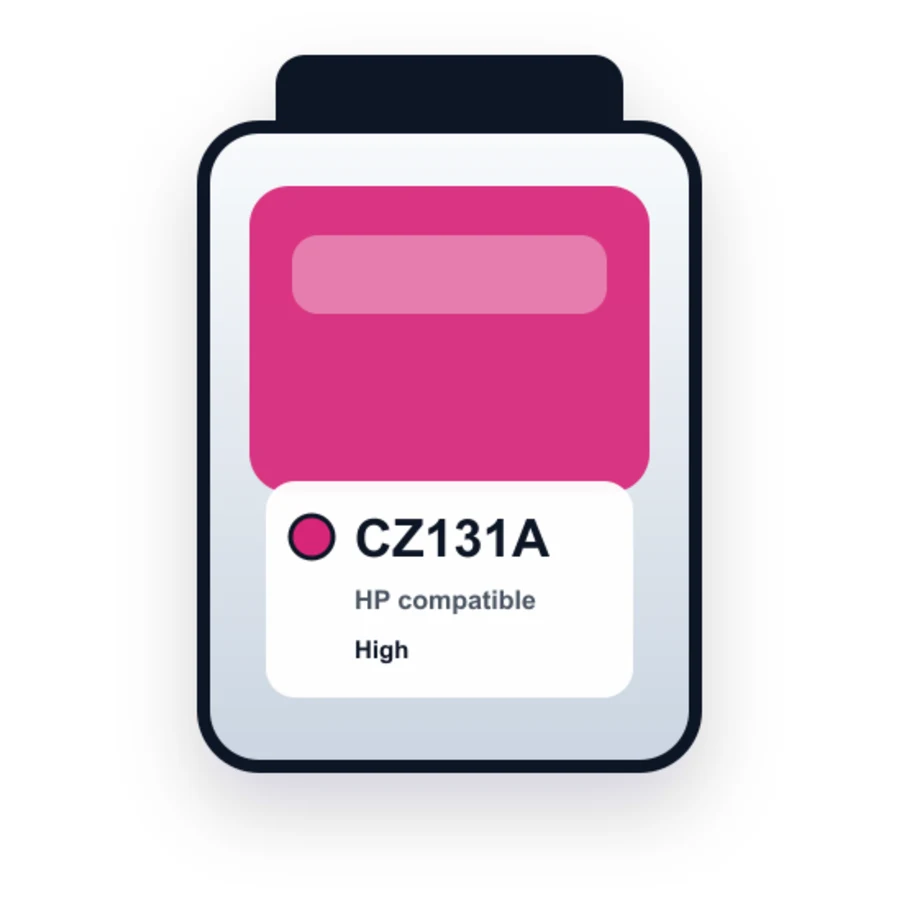 HP CZ131A Magenta compatible ink
