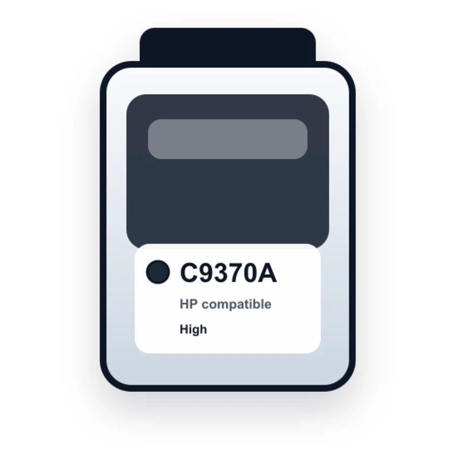 HP C9370A Photo Black compatible ink