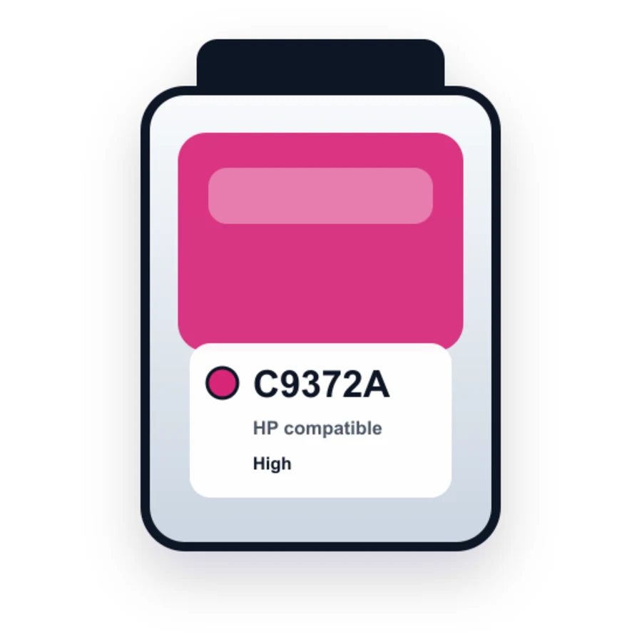 HP C9372A Magenta compatible ink