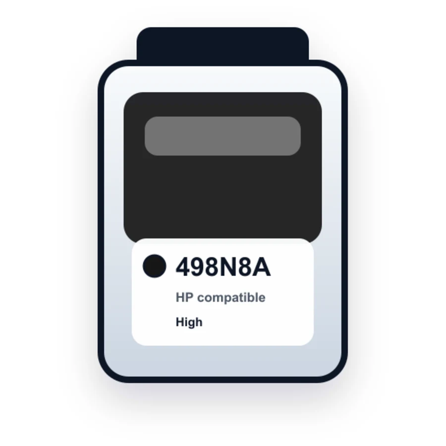 HP 498N8A Black compatible ink