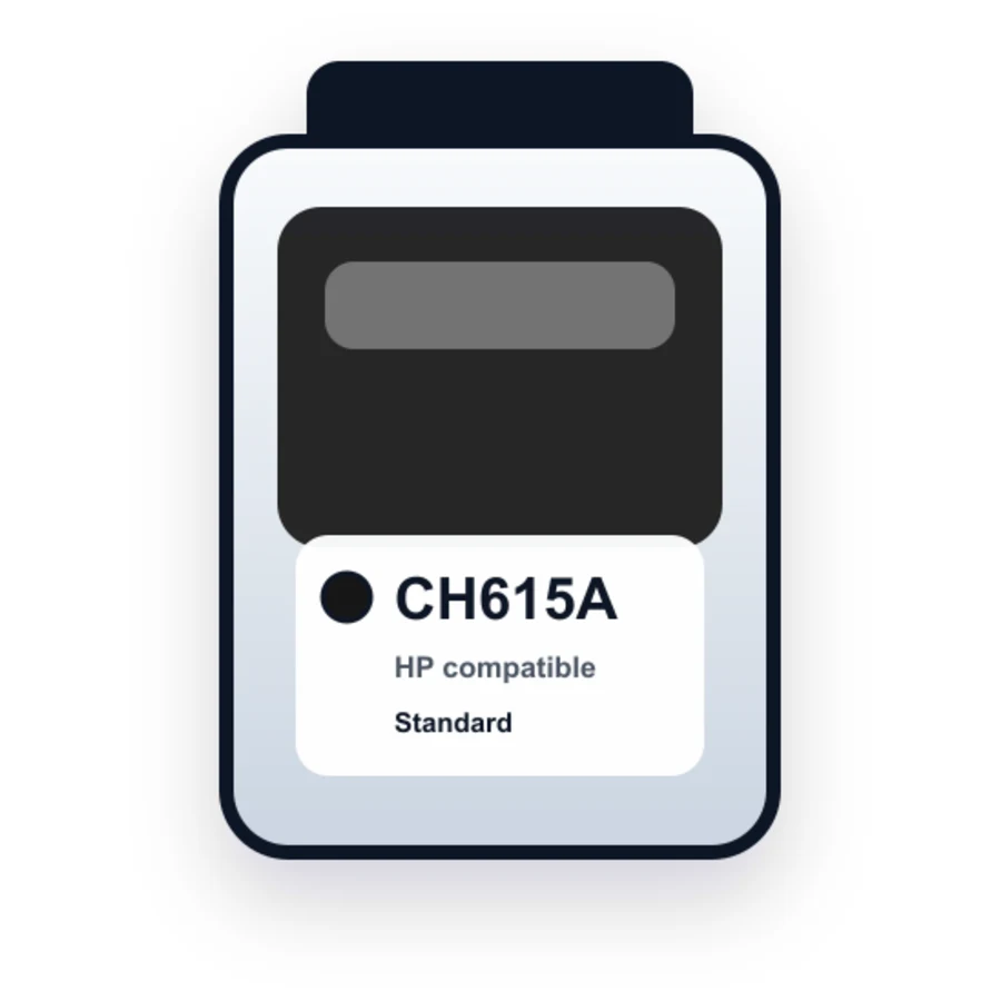 HP CH615A Black compatible ink