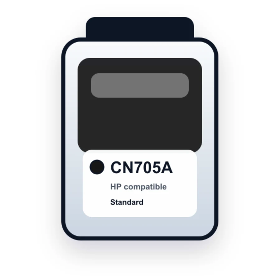 HP CN705A Black compatible ink