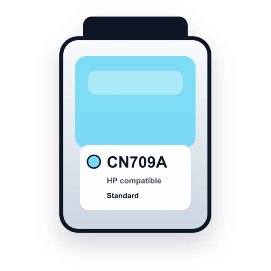 HP CN709A Light Cyan compatible ink