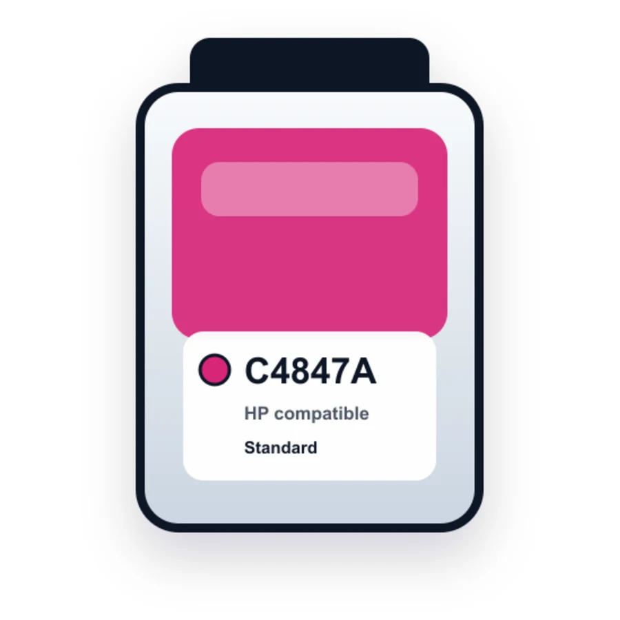 HP C4847A Magenta compatible ink