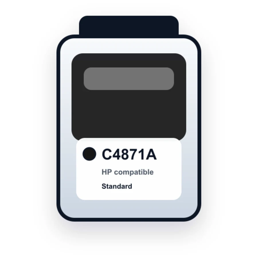 HP C4871A Black compatible ink