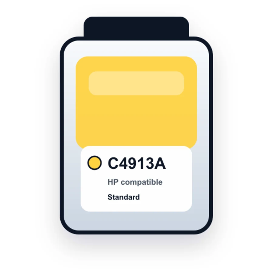 HP C4913A Yellow compatible ink