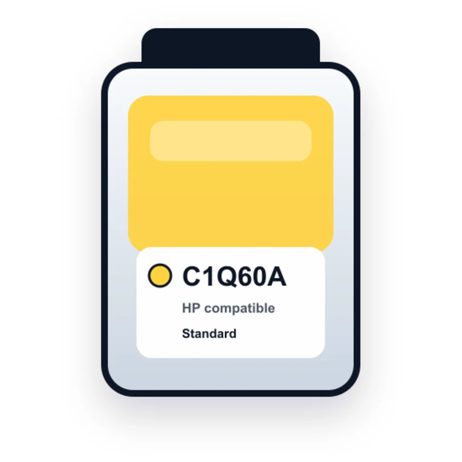 HP C1Q60A Yellow compatible ink