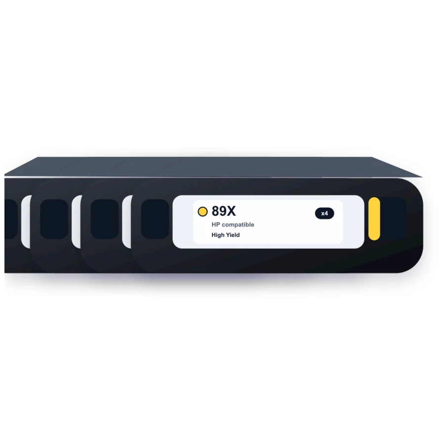 Replacement HP 89X Cartridges 4-Pack - CF289X - Black - High Yield compatible toner