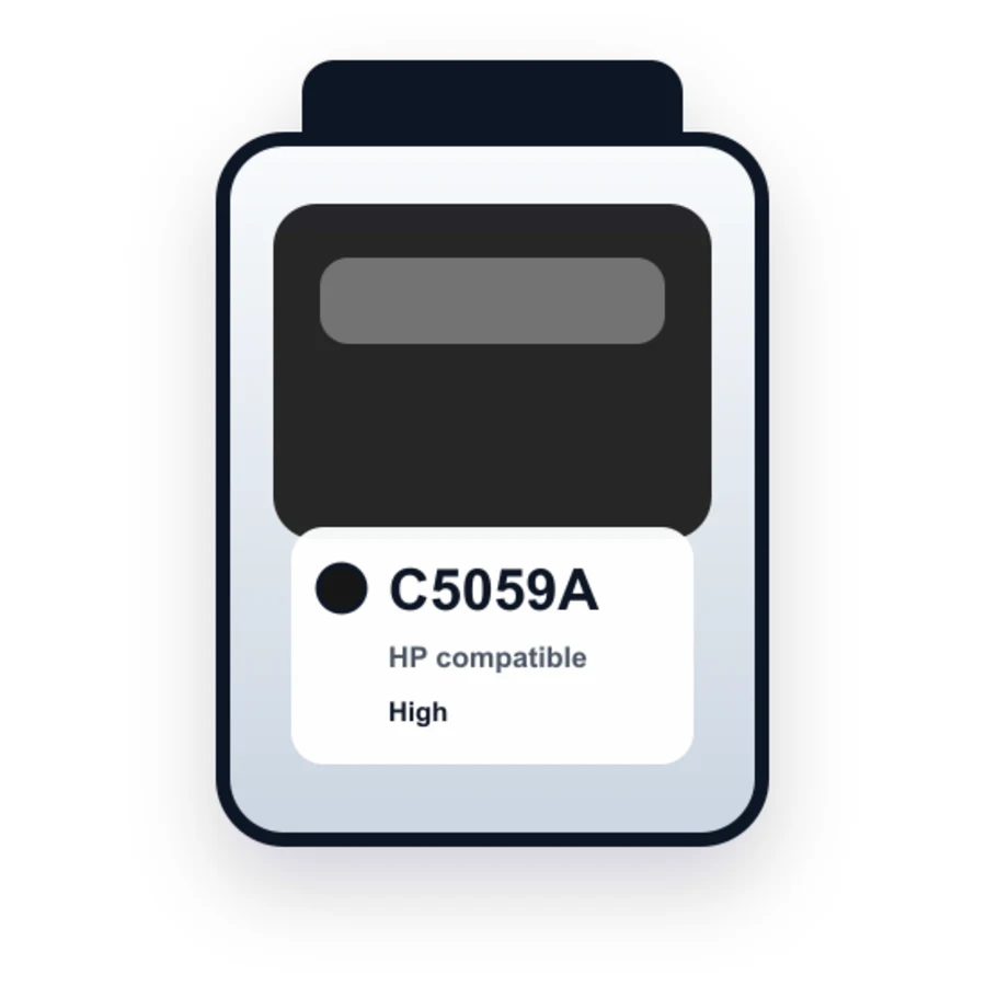 HP C5059A Black compatible ink