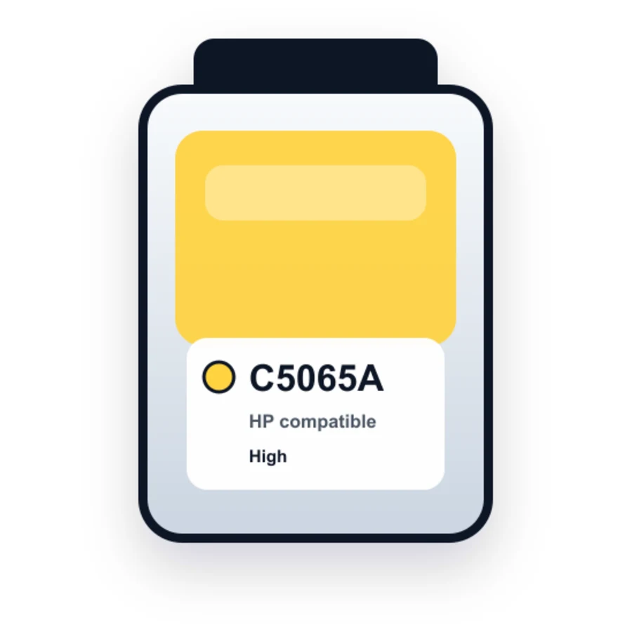 HP C5065A Yellow compatible ink