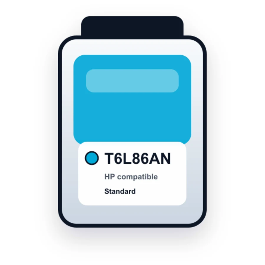 HP T6L86AN Cyan compatible ink