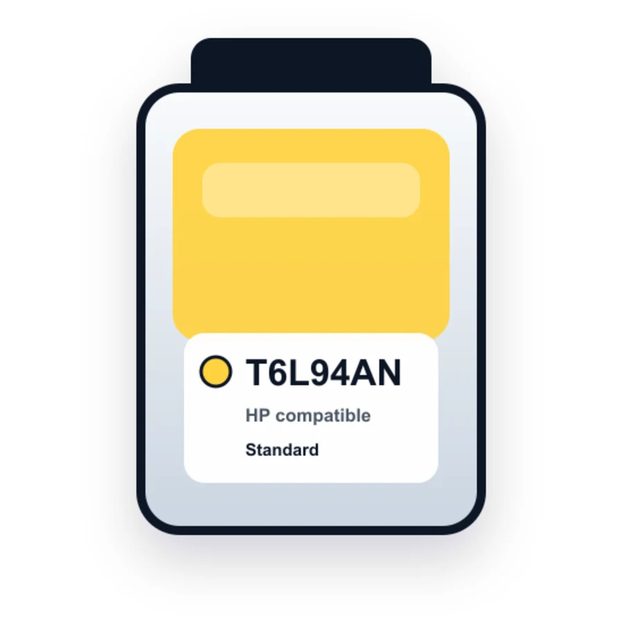 HP T6L94AN Yellow compatible ink