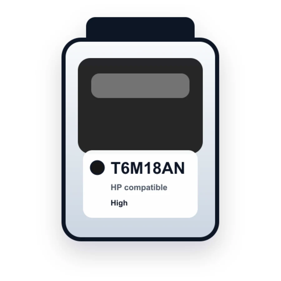 Replacement HP 906XL Ink Cartridge - T6M18AN Black - High Yield compatible ink