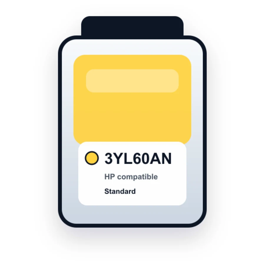HP 3YL60AN Yellow compatible ink