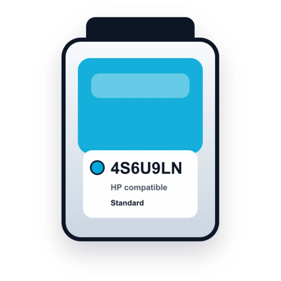 HP 4S6U9LN Cyan compatible ink