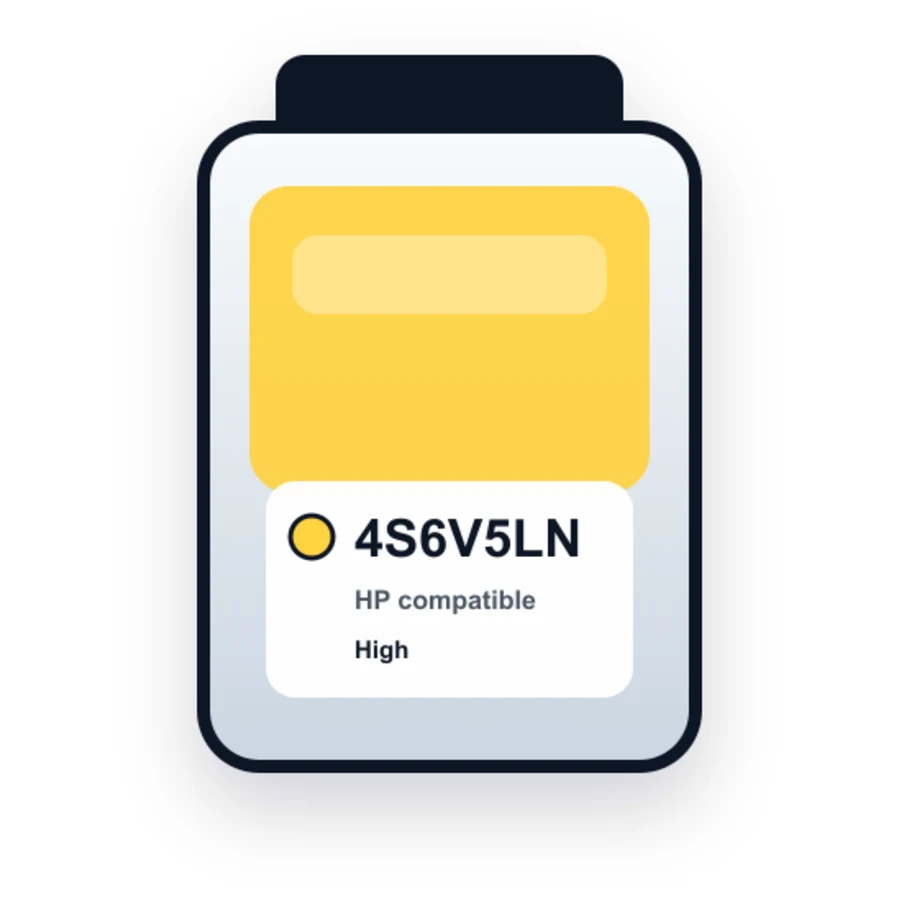 HP 4S6V5LN Yellow compatible ink