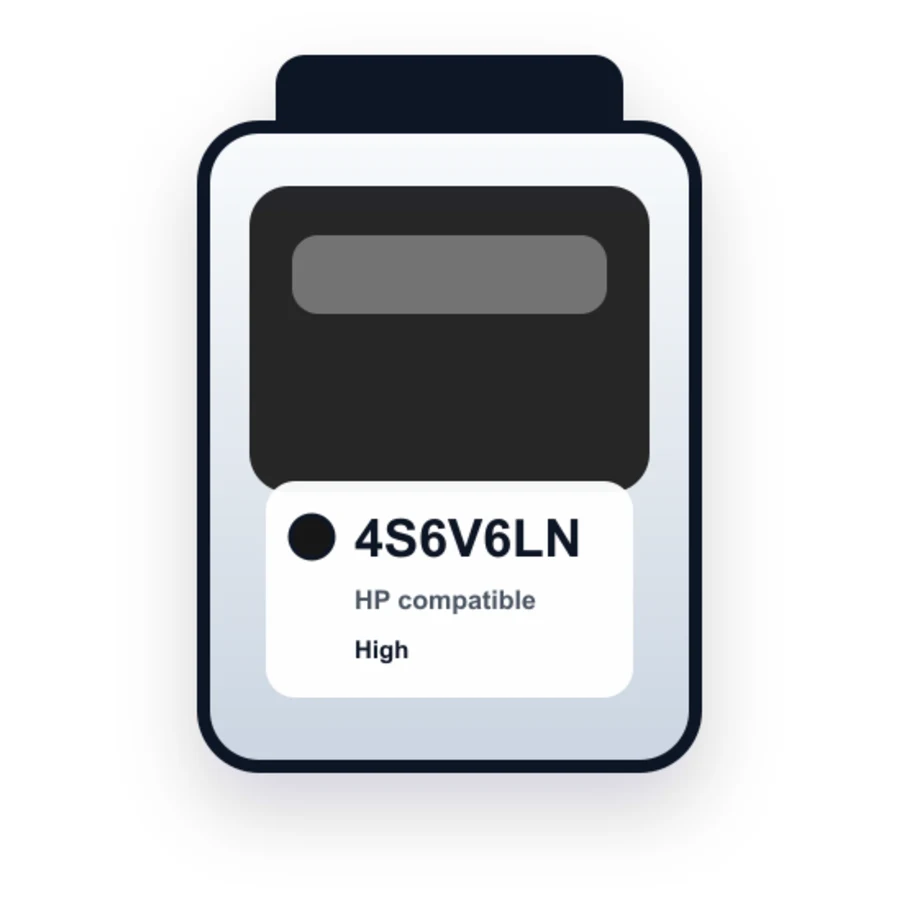 HP 4S6V6LN Black compatible ink