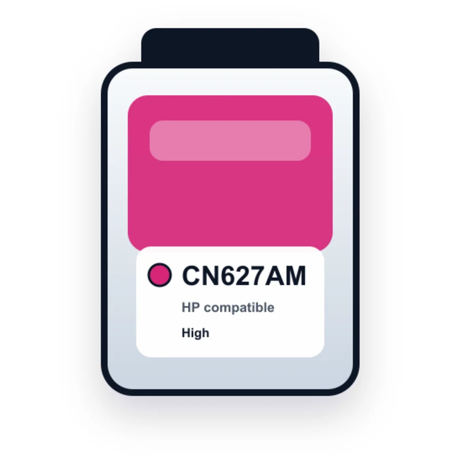 HP CN627AM Magenta compatible ink