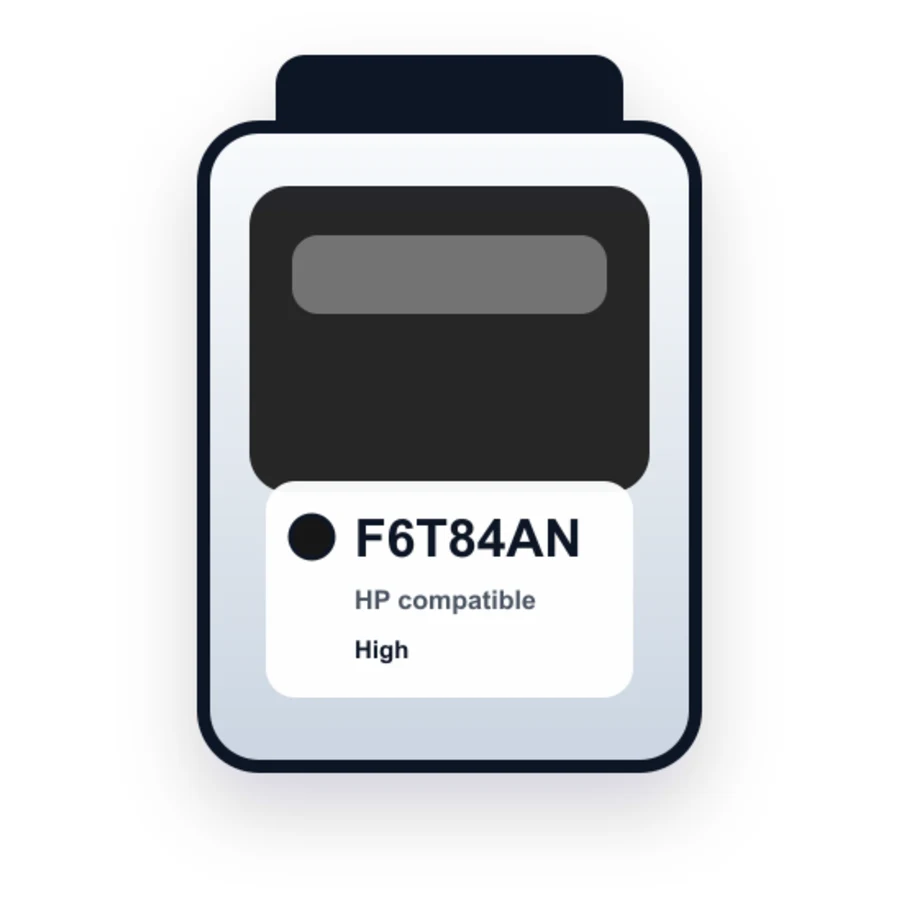 HP F6T84AN Black compatible ink