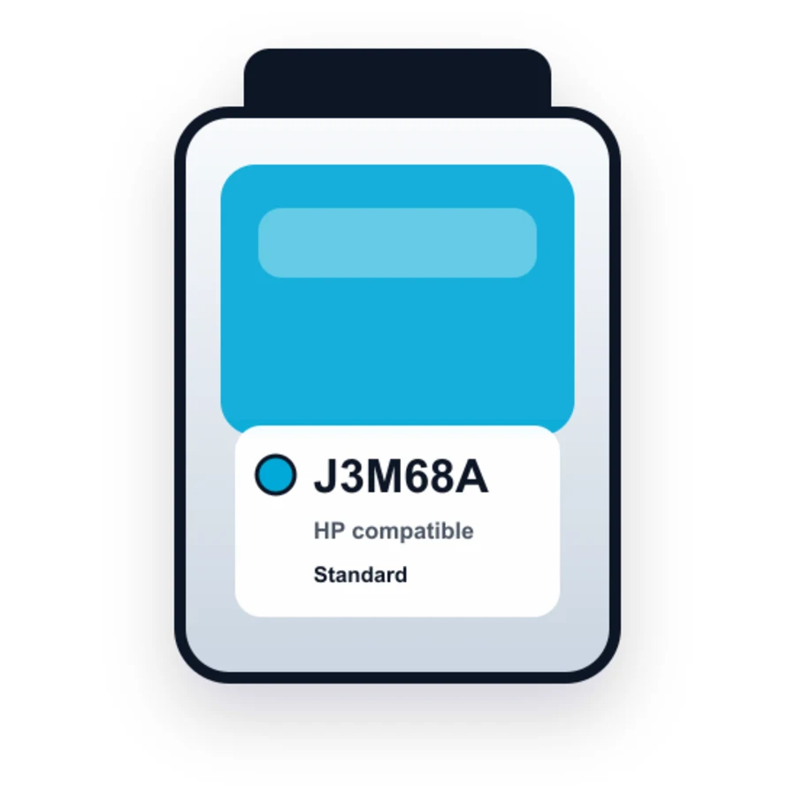 HP J3M68A Cyan compatible ink